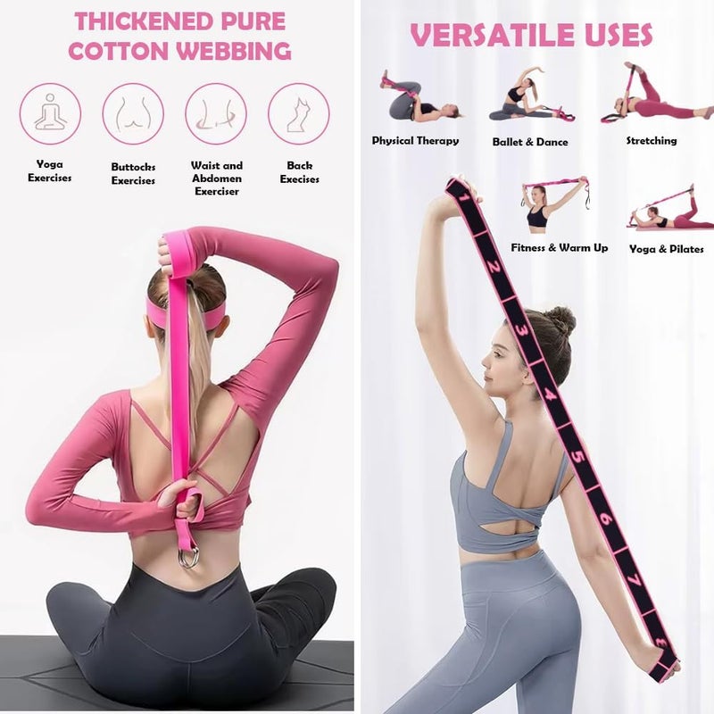 ENERACES Pilates Ring Set with 14-Inch Magic Circle, Exercise Ball & 6 Resistance Bands - Complete Home Workout Equipment for Core Strength, Toning and Flexibility - Ideal Fitness Gift for Women and Men - Image 5